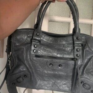 Sac de cours city bag gris leather